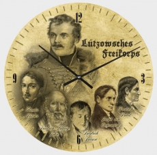 Wanduhr aus Glas - Freikorps Lützow