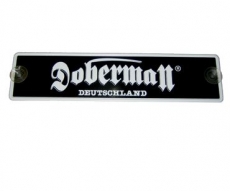 Doberman - Blechschild/Nummernschild zum anheften