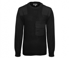 Pullover - BW mit Brusttasche - schwarz