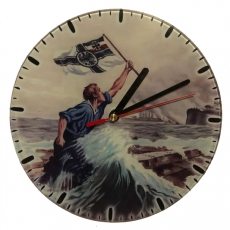 Wanduhr aus Glas - Der letzte Mann