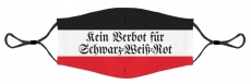 Gesichtsmaske - Kein Verbot für schwarz-weiß-rot +++RAUSVERKAUF+++