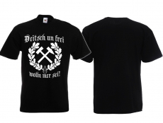 Frauen T-Shirt - Arzgebirg - Deitsch und Frei wolln mer sei! - Erzgebirge - Motiv 2