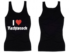 Frauen Top - I Love Rechtsrock - schwarz