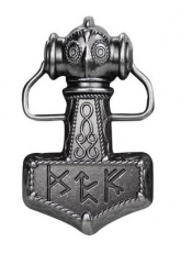 Gürtelschnalle - Thor Hammer - silber