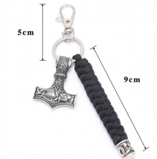 Schlüsselanhänger - Thors Hammer - Paracord - mit Haken - grün