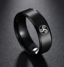 Ring - Triskelion - schwarz