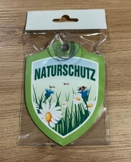 Schild mit Saugnapf - Naturschutz