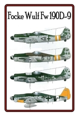 Blechschild - 30x40cm - Focke Wulf FW 190D-9