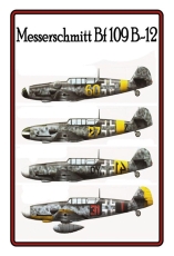 Holzschild - 30x40cm - Messerschmitt Bf109 B-12