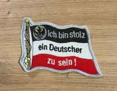 Aufnäher - Ich bin stolz ein Deutscher zu sein - schwarz-weiß-rot