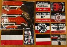 Aktivisten Paket - DEUTSCHLAND - 300 Stück + Fahne Hessen schwarz-weiß-rot+++Einzelstück+++