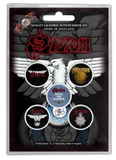 Button Pack - Saxon Wheels Of Steel Badge Pack