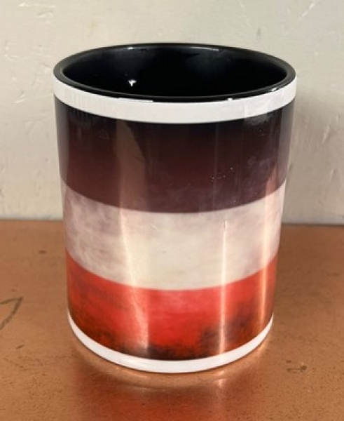 Tasse - schwarz - schwarz-weiß-rot - vintage