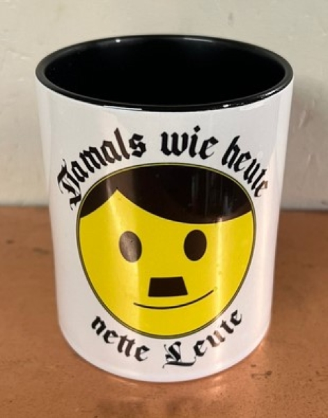 Tasse - schwarz - Damals wie Heute - Nette Leute