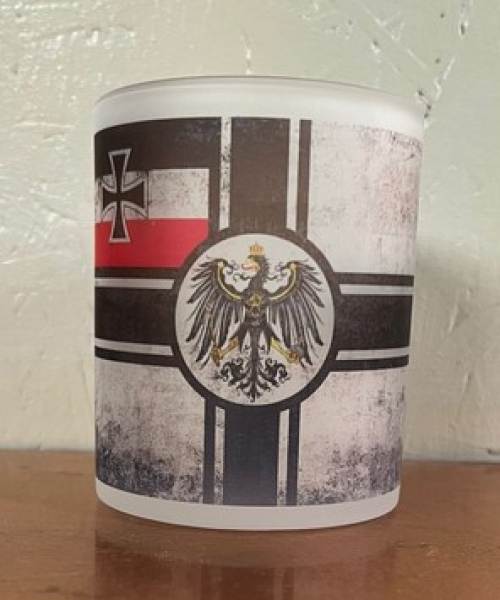 Glas Tasse - Reichskriegsflagge - vintage