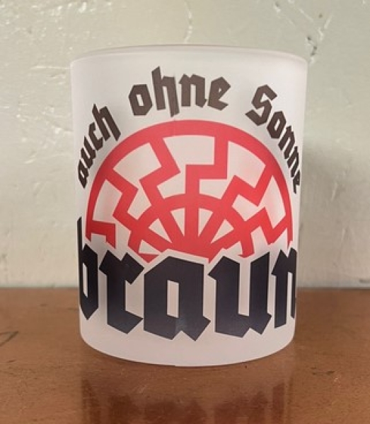 Glas Tasse - Auch ohne Sonne braun