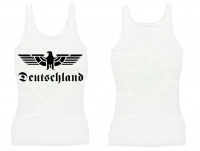 Frauen Top - Reichsadler - weiß/schwarz