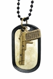 Halskette - Dogtag - Pistole