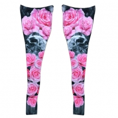 Premium Frauen - Leggings - Pink Roses +++RAUSVERKAUF+++