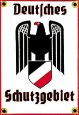 Emailleschild - Deutsches Schutzgebiet