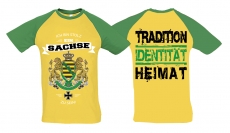 Raglan T-Shirt - Stolz Sachse zu sein - Gold/KellyGreen