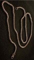 Silber Kette - rhodinierte Schlangenkette 3mm - 55cm