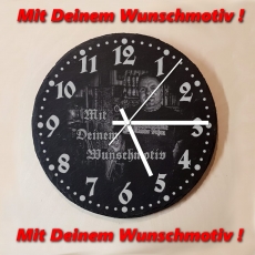 Wanduhr aus Schiefer - mit deinem Wunschmotiv