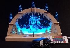 Lichterbogen LED - Foto - Schneemann - MINI